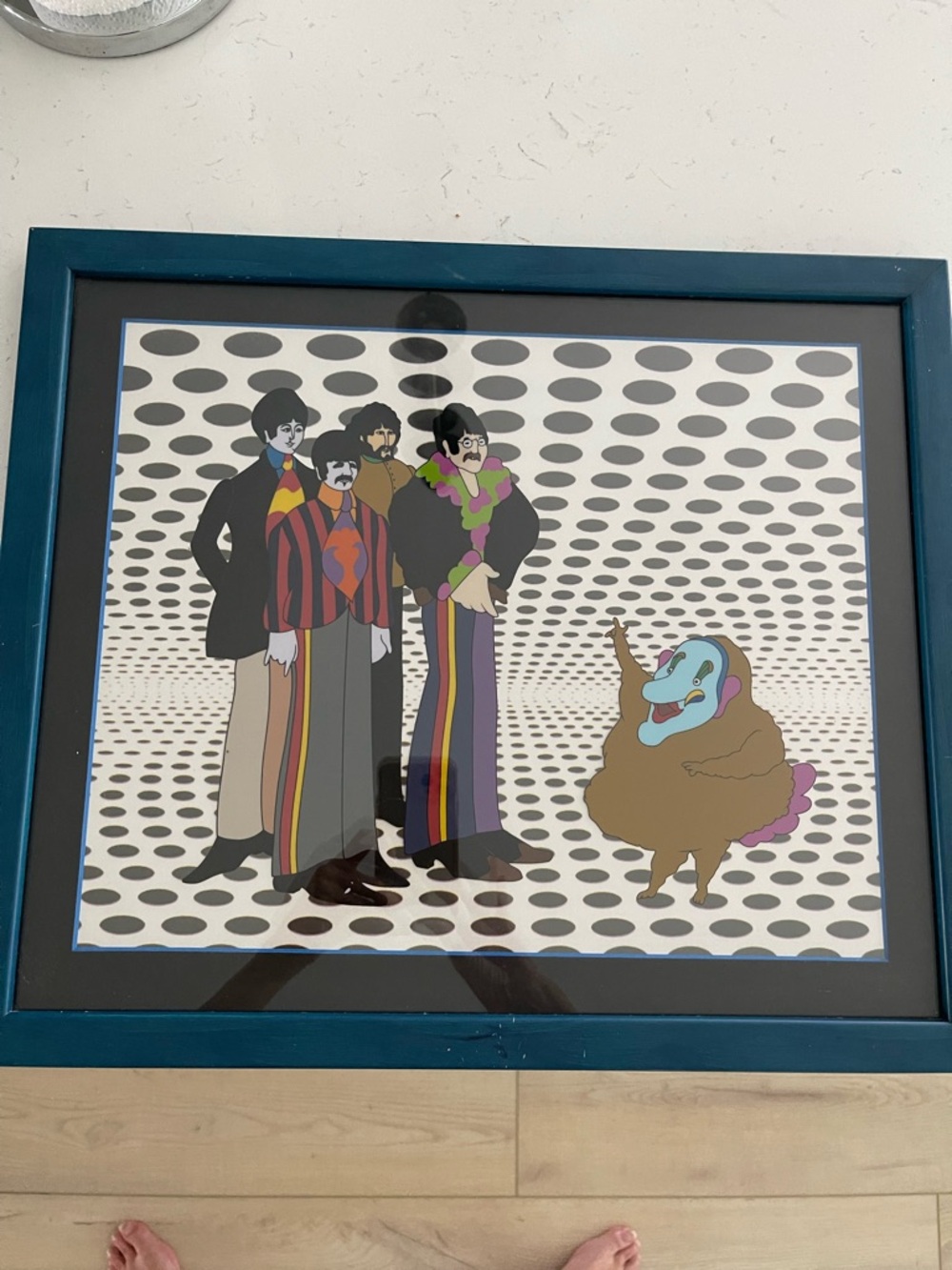 Vintage Beatles Yellow Submarine cartoon cel
